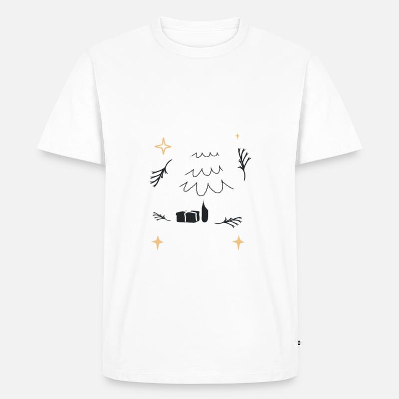 Weihnachtsbaum - Männer Premium Bio T-Shirt - Weiß