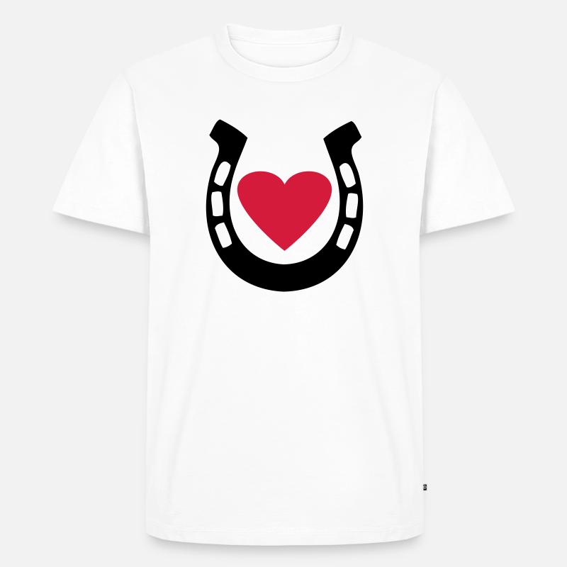 pferde - Männer Premium Bio T-Shirt - Weiß
