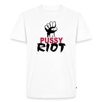 Pussy Riot - T-shirt Premium bio Homme - blanc - Devant - Nico (187cm)