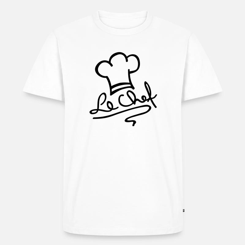 le_chef_ak1 - Männer Premium Bio T-Shirt - Weiß