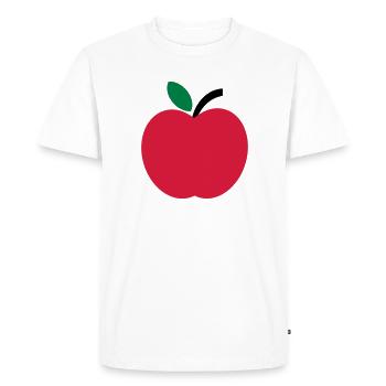 apple - Men's Premium Organic T-Shirt - white - Front - Nico (187cm)