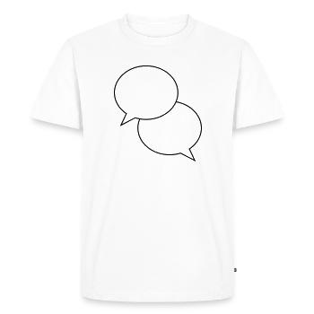conception de bulles vocales - T-shirt Premium bio Homme - blanc - Devant - Nico (187cm)