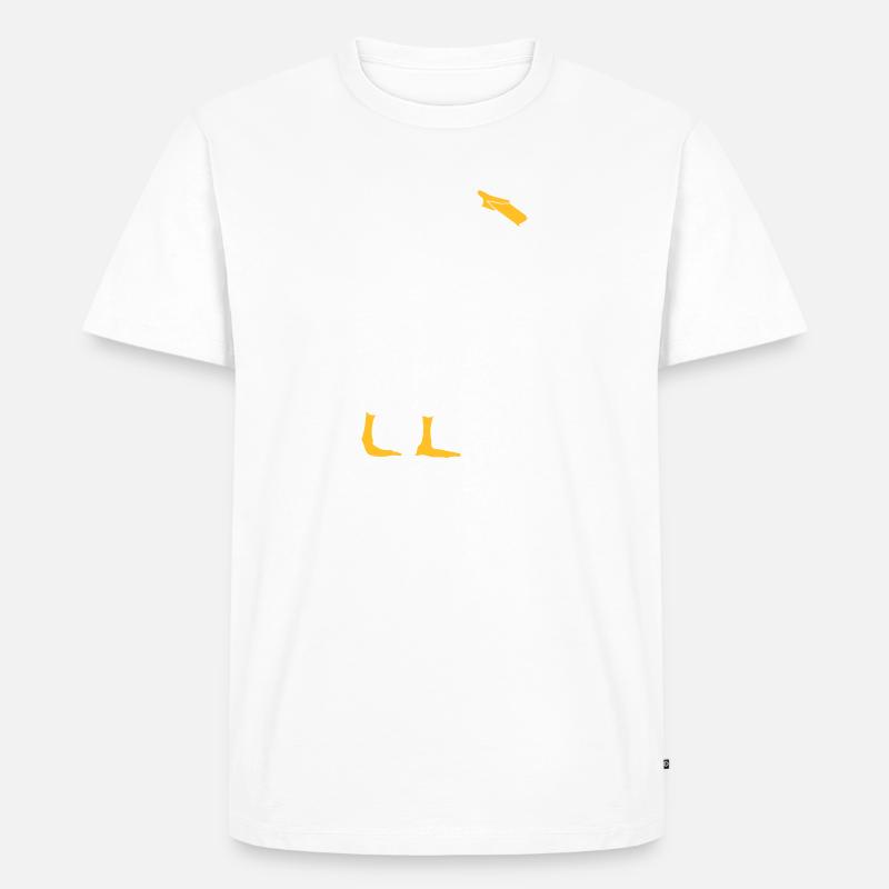 Gefährliche bewaffnete Gans - Männer Premium Bio T-Shirt - Weiß