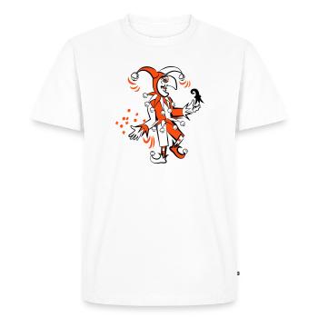Carnaval de Bâle Ueli - T-shirt Premium bio Homme - blanc - Devant - Nico (187cm)