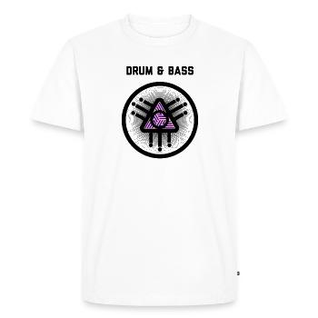 Drum & Bass Boomtown! - Men's Premium Organic T-Shirt - white - Front - Nico (187cm)
