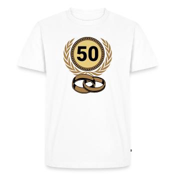 Noces d’Or, 50 ans (25) - T-shirt Premium bio Homme - blanc - Devant - Nico (187cm)