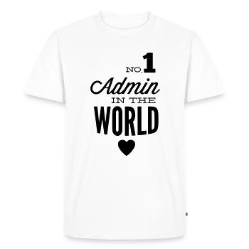The best Admin in the world - Men's Premium Organic T-Shirt - white - Front - Nico (187cm)