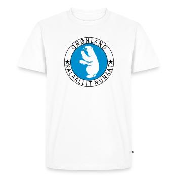 Grönland Wappen - Men's Premium Organic T-Shirt - white - Front - Nico (187cm)