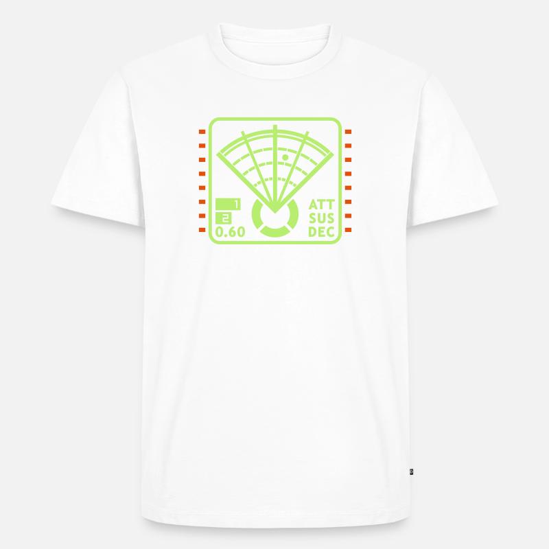 Motion Tracker Display - Männer Premium Bio T-Shirt - Weiß