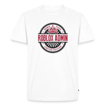 World class roblox admin limited edition best logo - Men's Premium Organic T-Shirt - white - Front - Nico (187cm)
