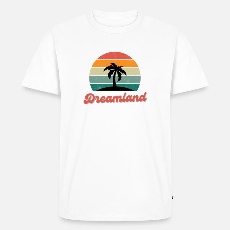 Dreamland - Männer Premium Bio T-Shirt - Weiß