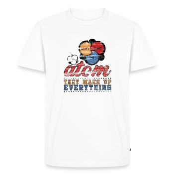 Science Science Atom Gift Physique Etudiant - T-shirt Premium bio Homme - blanc - Devant - Nico (187cm)