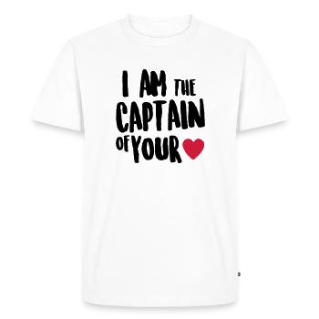 i am the captain of your heart - Männer Premium Bio T-Shirt - Weiß - Vorne - Nico (187cm)