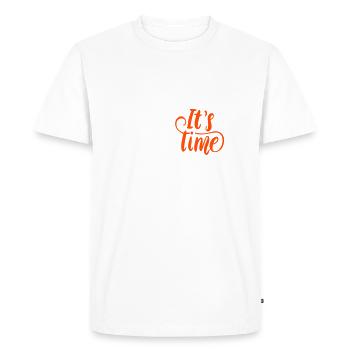 Its Time It's Time Pregnancy Pregnant - Men's Premium Organic T-Shirt - white - Front - Nico (187cm)