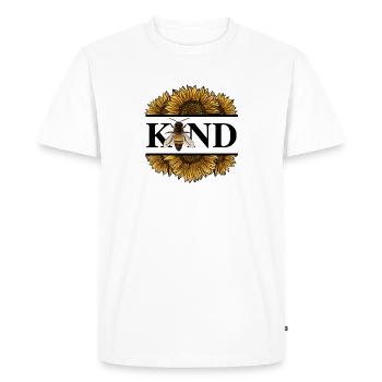 Kind - Men's Premium Organic T-Shirt - white - Front - Nico (187cm)
