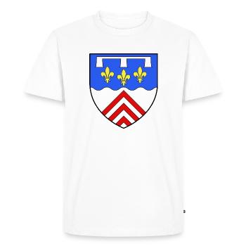Blason lys département français Eure et Loir - T-shirt Premium bio Homme - blanc - Devant - Nico (187cm)