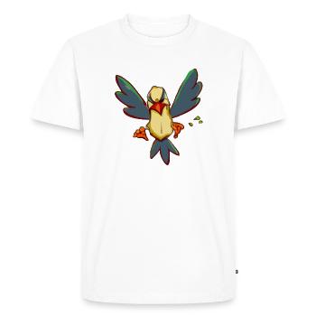 Lik l'oiseau grognon - T-shirt Premium bio Homme - blanc - Devant - Nico (187cm)