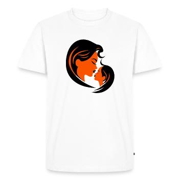 Fête des Mères Amour - T-shirt Premium bio Homme - blanc - Devant - Nico (187cm)