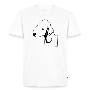 Bedlington Terrier - Men's Premium Organic T-Shirt - white - Front - Nico (187cm)