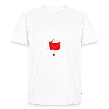 J Peux Pas J ai Ping pong - T-shirt Premium bio Homme - blanc - Devant - Nico (187cm)