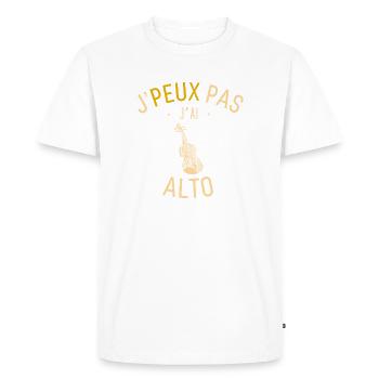 J peux pas j ai Alto - T-shirt Premium bio Homme - blanc - Devant - Nico (187cm)