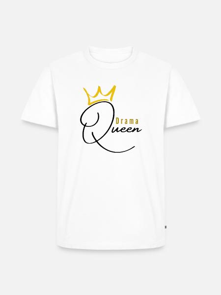 Drama Queen - Männer Premium Bio T-Shirt - Weiß