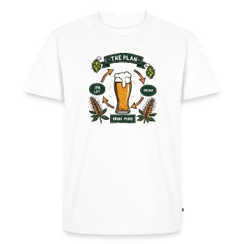 IPAlot quand je bois - Le plan de la soirée - T-shirt Premium bio Homme - blanc - Devant - Nico (187cm)