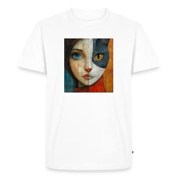 Amour - T-shirt Premium bio Homme - blanc - Devant - Nico (187cm)