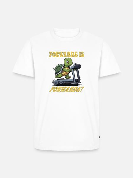 Vorwärts ist Vorwärts! - Männer Premium Bio T-Shirt - Weiß