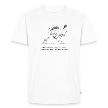 Chevaux effrayés - T-shirt Premium bio Homme - blanc - Devant - Nico (187cm)