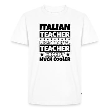 Cadeau pour les professeurs d’italien - T-shirt Premium bio Homme - blanc - Devant - Nico (187cm)