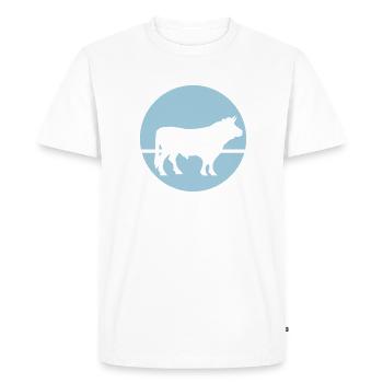 Bull - T-shirt Premium bio Homme - blanc - Devant - Nico (187cm)