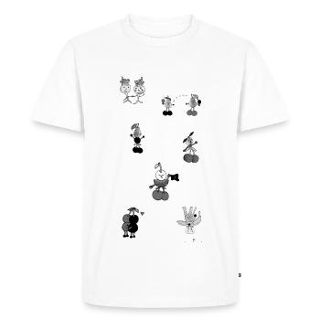 Funny fruits and vegetables - Men's Premium Organic T-Shirt - white - Front - Nico (187cm)