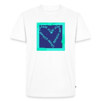 99455B64 5BEE 4E1C AB55 63B70DE7DFD3 - Men's Premium Organic T-Shirt - white - Front - Nico (187cm)