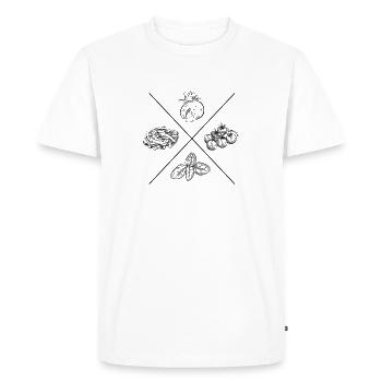 Burrata Love - T-shirt Premium bio Homme - blanc - Devant - Nico (187cm)