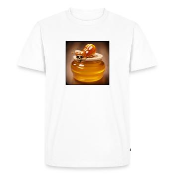 Miel Boney - T-shirt Premium bio Homme - blanc - Devant - Nico (187cm)