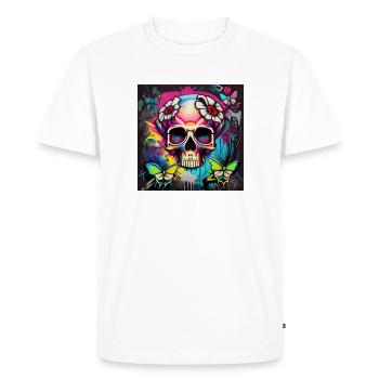 Skull - Men's Premium Organic T-Shirt - white - Front - Nico (187cm)