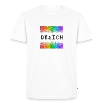 Toi et moi - T-shirt Premium bio Homme - blanc - Devant - Nico (187cm)
