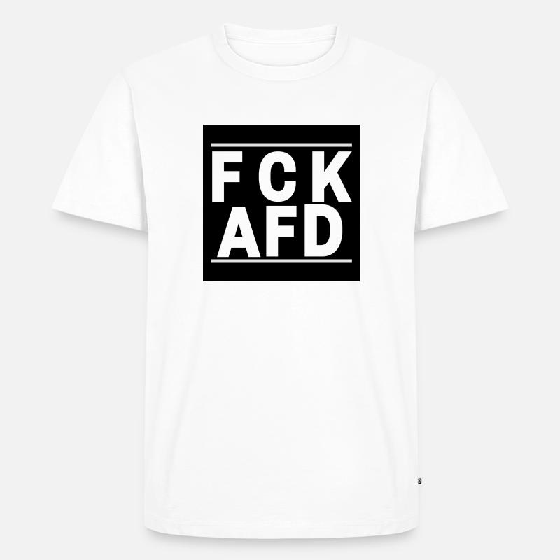 FCK AFD - Männer Premium Bio T-Shirt - Weiß