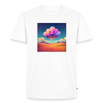 Happy Rainbow Cloud - Men's Premium Organic T-Shirt - white - Front - Nico (187cm)