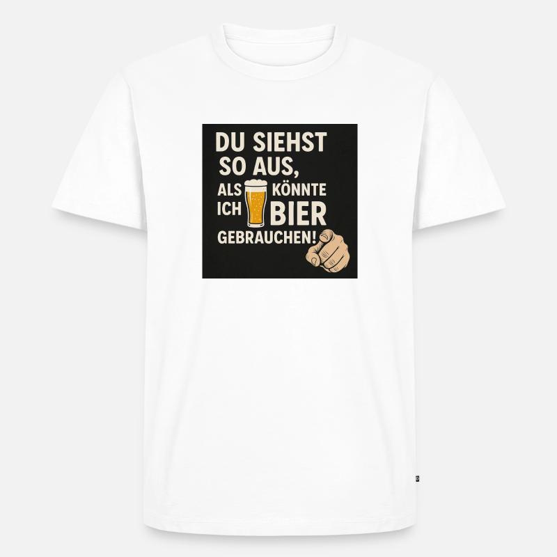Bier gebrauchen! - Männer Premium Bio T-Shirt - Weiß