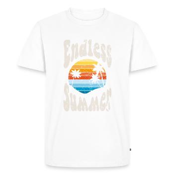 Un été sans fin - T-shirt Premium bio Homme - blanc - Devant - Nico (187cm)