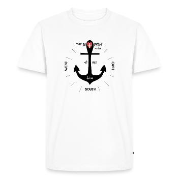 Ancre Danemark Danois - T-shirt Premium bio Homme - blanc - Devant - Nico (187cm)