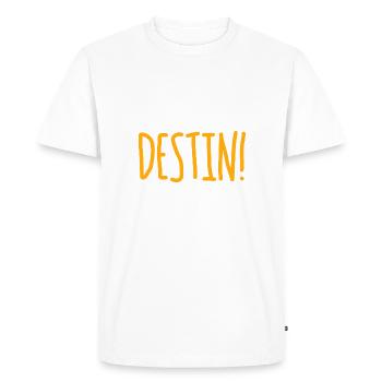 C'est ton destin ! - T-shirt Premium bio Homme - blanc - Devant - Nico (187cm)