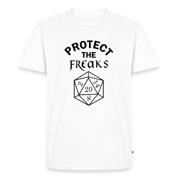 Protect the freaks - Men's Premium Organic T-Shirt - white - Front - Nico (187cm)
