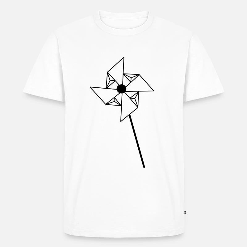 WIndrad Sommerrad - Männer Premium Bio T-Shirt - Weiß