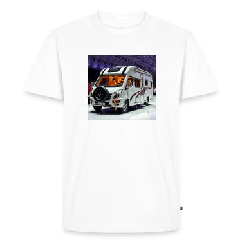 Caravane de luxe - T-shirt Premium bio Homme - blanc - Devant - Nico (187cm)