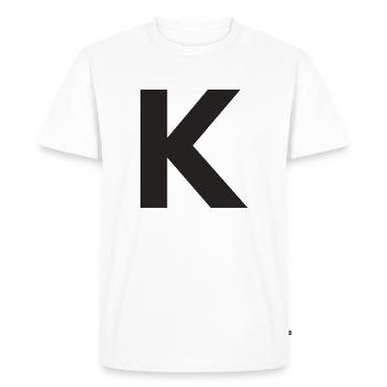 K - T-shirt Premium bio Homme - blanc - Devant - Nico (187cm)