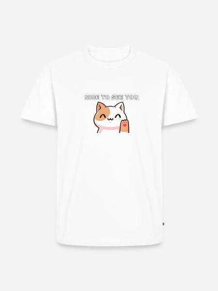 Nice to see u - Männer Premium Bio T-Shirt - Weiß