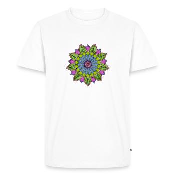 Mandala - T-shirt Premium bio Homme - blanc - Devant - Nico (187cm)